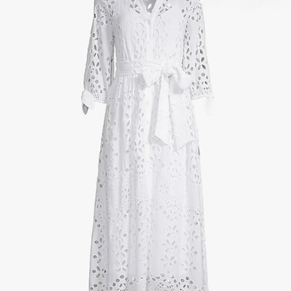 NWT Lilly Pulitzer Amrita Midi White Eyelet Dress - Picture 7 of 10